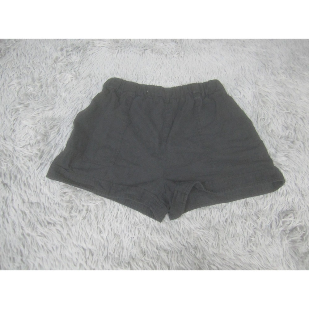 LILY Clothing Shorts Womens Medium Black Utility Elastic Waist Cotton Casual